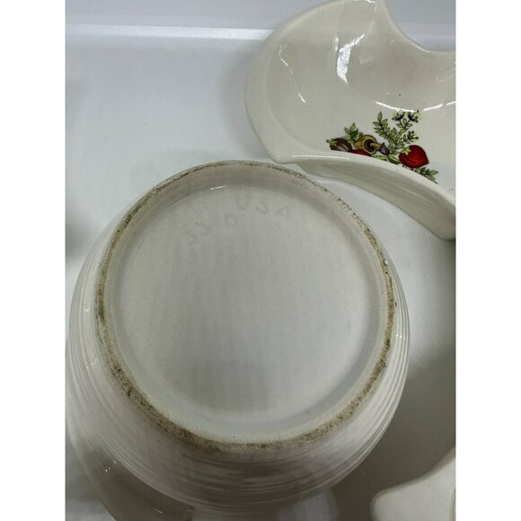 VTG California Orig. Divided Pottery Serving Dish - Chip & Dip Platter - MCM USA - Picture 6 of 10